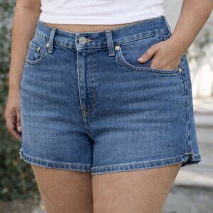 Levi’s A Line Denim Shorts Womens Size 29 High Rise Blue Jean
